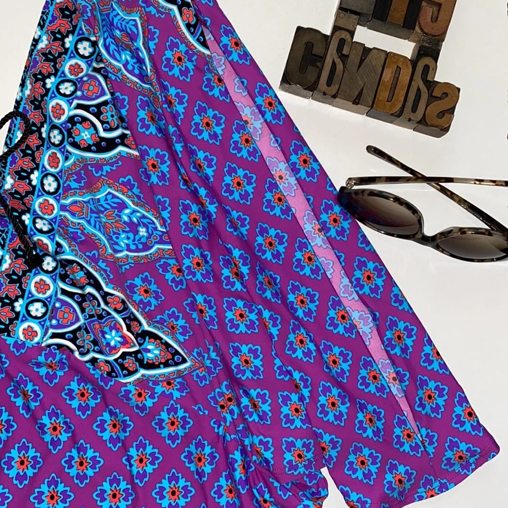 ❤️HOST PICK❤️🏊‍♀️NANETTE LEPORE SWIM Moroccan Deep V Swim Suit Cover-Up - Picture 7 of 10